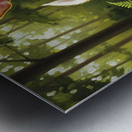 Chihuahua Puppy Spots Squirrel In Tree Metal print