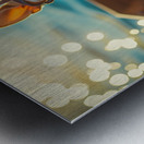 Chihuahua Puppy At Lake With Aviator Goggles Metal print