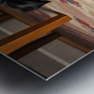 Border Collie Puppy Discovers Perfect Hiding Spot Metal print