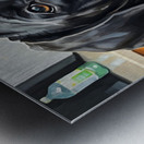 Curious Cane Corso Puppy Discovers New Treat Metal print