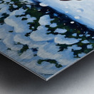 Sleepy Dachshund Puppy Warms Up By Cozy Winter Fireplace Metal print