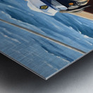 Brave Puppy Navigator Spots Land Ahead Metal print