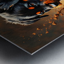 Happy Muddy Puppy Admires Digging Work Metal print