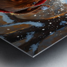 Dachshund Puppys First Snowy Adventure With Earmuffs Impression metal