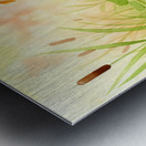 Golden Retriever Puppy Discovers The Pond Metal print