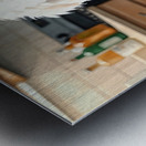 Bichon Frise Puppy Discovers Something New Metal print