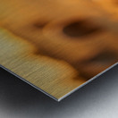 Playful Bichon Frise Puppy Slides Down Haystack Metal print