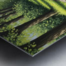 Boston Terrier Puppy With Flower Basket In Garden Metal print