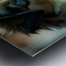 Australian Shepherd Puppy Discovers Amazing Fish Tank Metal print