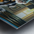 Australian Shepherd Puppy Discovers Amazing Fish Tank Metal print