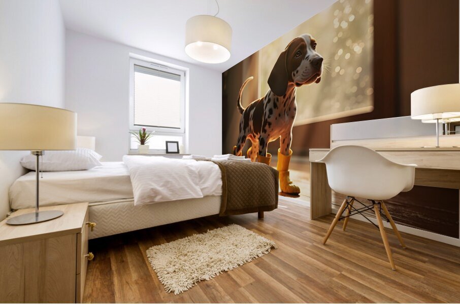 German Shorthaired Pointer Puppy Gets Ready For Rain Impression murale