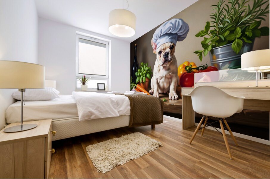 French Bulldog Puppy Chef Ready To Cook Impression murale