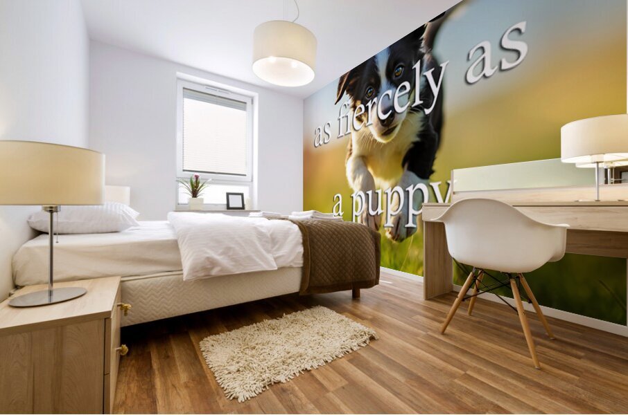 Chase Goals Like This Determined Puppy Impression murale