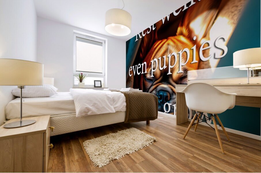 Rest Well Like This Sleepy Puppy Impression murale