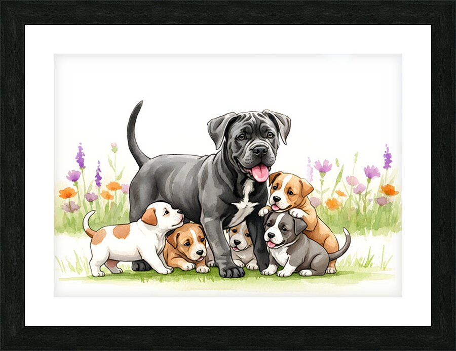 Cane Corso Puppy In Happy Tumble Picture Frame print
