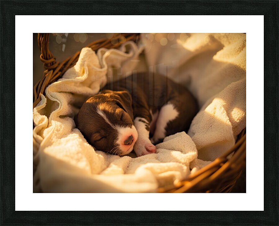 German Shorthaired Pointer Puppy Dreams Peacefully Picture Frame print