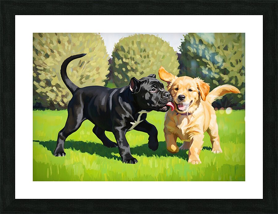 Tired Cane Corso Puppy Says Goodbye Picture Frame print
