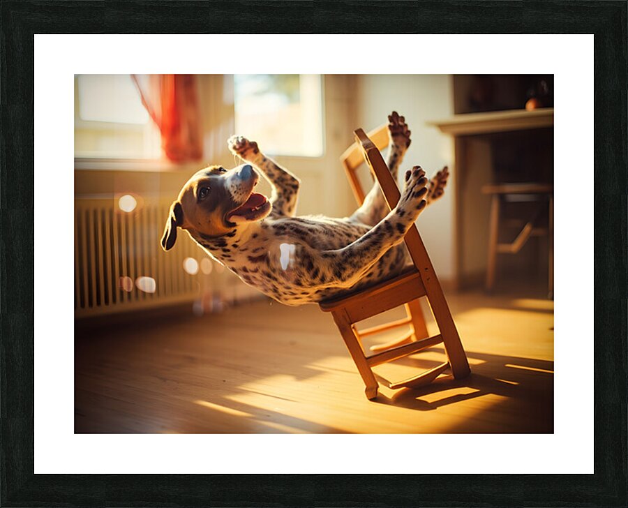 Puppy Masters Gentle Rocking Chair Motion Picture Frame print