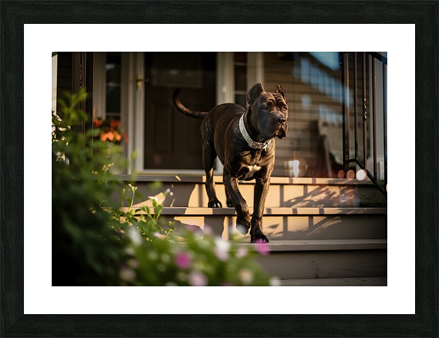 Cane Corso Puppy Gets Ready With Sparkly Collar Picture Frame print