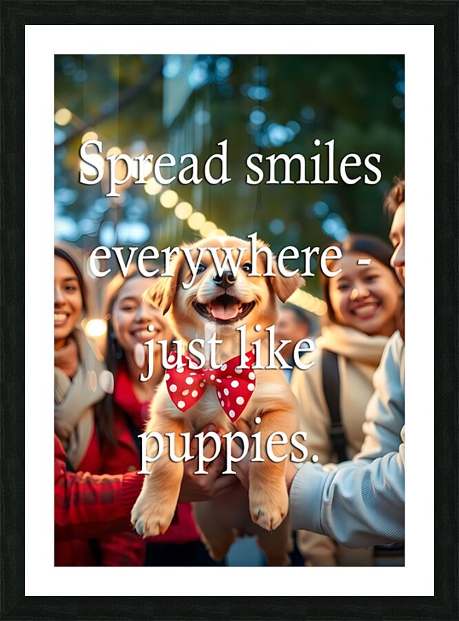 Spread Smiles Like This Joyful Puppy Picture Frame print