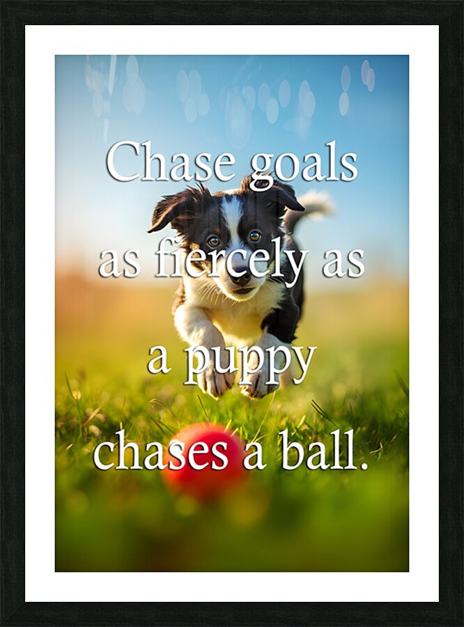 Chase Goals Like This Determined Puppy Impression et Cadre photo