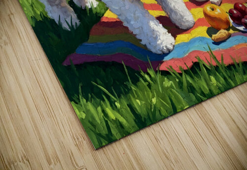 Bichon Frise Puppy Discovers Picnic Spread Puppy Prints puzzle