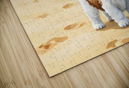 Shih Tzu Puppys First Beach Adventure With Cool Sunglasses Puppy Prints puzzle