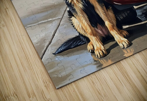 Clean German Shepherd Puppy After Successful Car Wash Puppy Prints puzzle