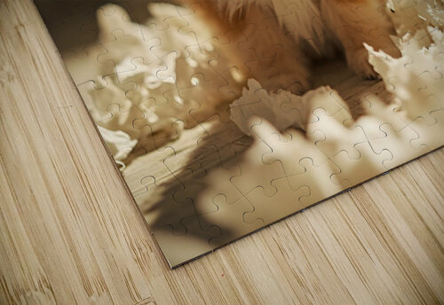 Guilty Pomeranian Puppy After Making Paper Mess Puppy Prints puzzle
