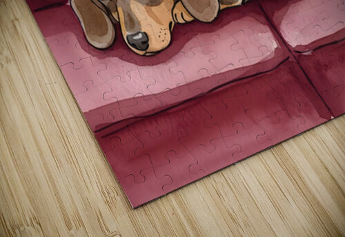 Dachshund Puppy Naps With New Friends Puppy Prints puzzle