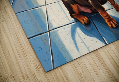 Dachshund Puppy Waiting For Special Treat Puppy Prints puzzle