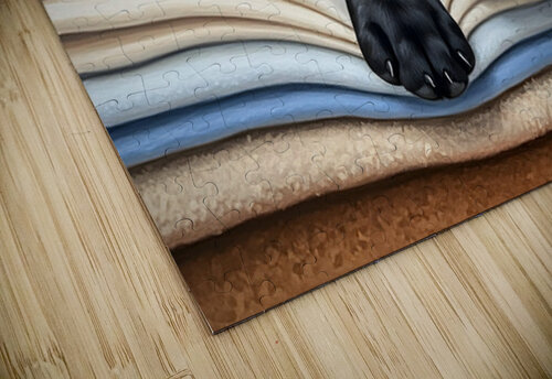 Tired Cane Corso Puppy Resting On Blankets Puppy Prints puzzle