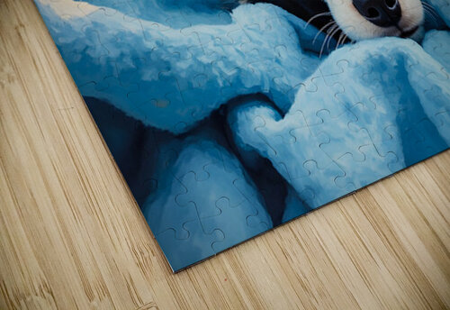 Border Collie Puppy Discovers Cozy Blanket Fort Puppy Prints puzzle