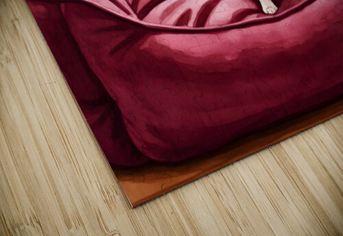 Tiny Chihuahua Puppy Discovers Giant Dog Bed Puppy Prints puzzle