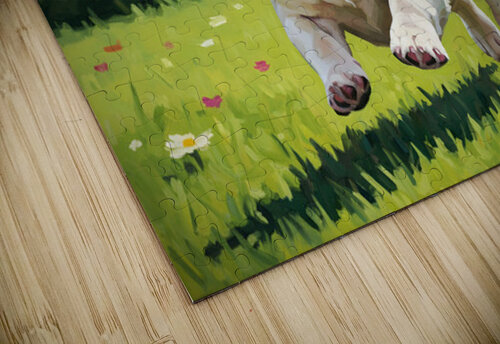 French Bulldog Puppy Running In Sunny Yard Puppy Prints puzzle
