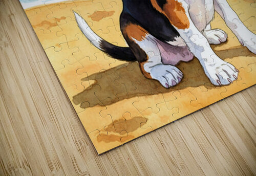Beagle Puppy Gets Ready For Beach Adventure Puppy Prints puzzle