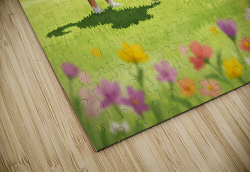 Australian Shepherd Puppy Meets New Friends Puppy Prints puzzle