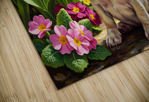 Happy French Bulldog Puppy Rests Among Spring Blooms Puppy Prints puzzle