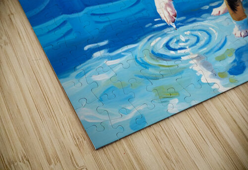 Chihuahua Puppy Discovers The Pool Puppy Prints puzzle