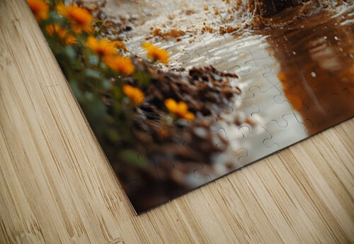 Corgi Puppy Ready For Rainy Day Adventure Puppy Prints puzzle