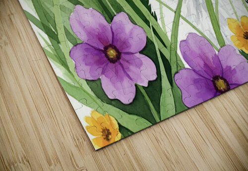 Shih Tzu Puppy Hiding In Tall Grass Puppy Prints puzzle