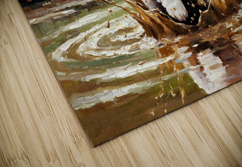 Muddy Bichon Frise Puppy After Puddle Adventure Puppy Prints puzzle