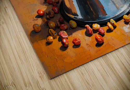 Chihuahua Puppy Discovers Food Bowl Puppy Prints puzzle