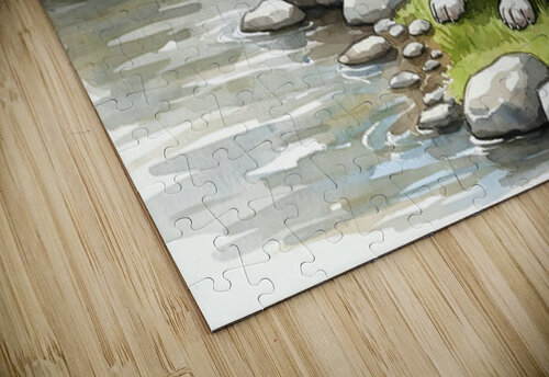 Adventurous German Shorthaired Pointer Puppy Rests After Day Of Exploring Puppy Prints puzzle