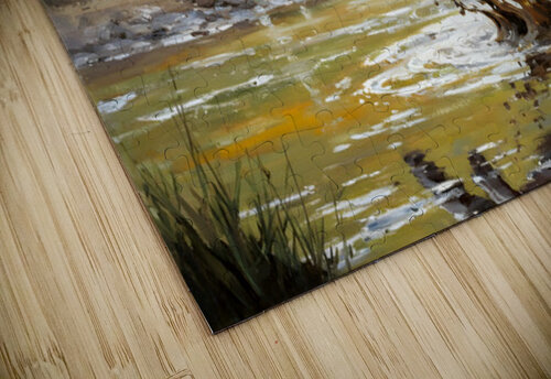 Happy Muddy German Shorthaired Pointer Puppy After Puddle Adventure Puppy Prints puzzle