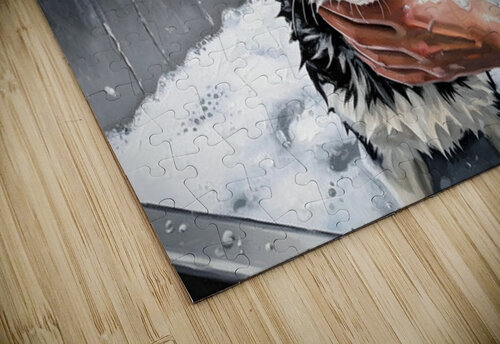 Proud Siberian Husky Puppy After First Professional Grooming Puppy Prints puzzle