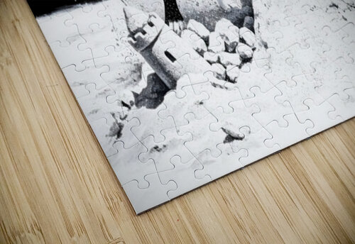 Boston Terrier Puppy Happy Despite Sandy Mess Puppy Prints puzzle