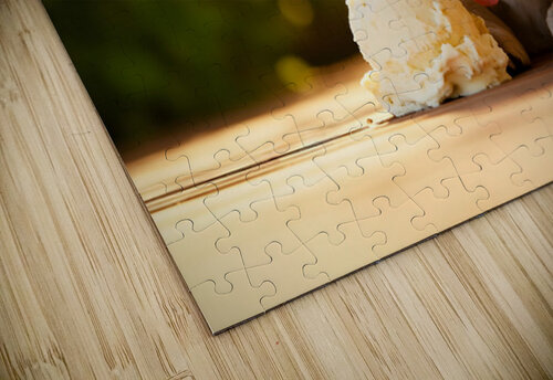 Golden Retriever Puppy Discovers Ice Cream Treat Puppy Prints puzzle