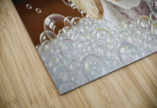 Happy Poodle Puppy After Bubble Adventure Puppy Prints puzzle