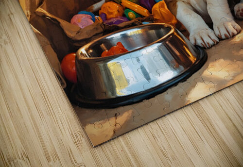 Beagle Puppy Discovers Perfect Hiding Spot Puppy Prints puzzle